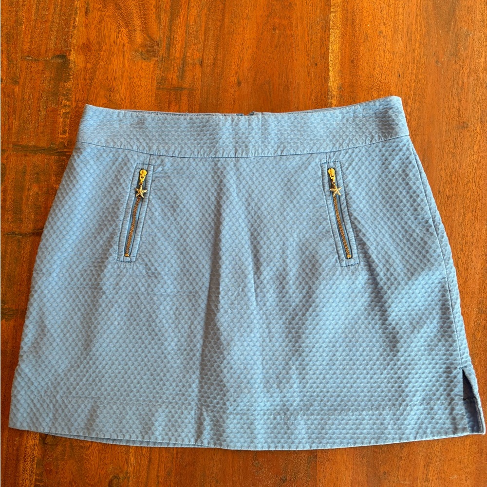 SOLD! Lilly Pulitzer Blue Textured Skirt SOLD!